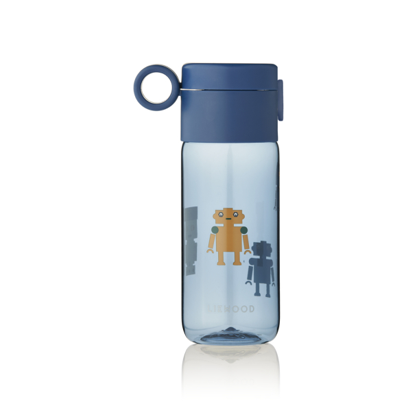 Clemence Drikkeflaske 350 ml  - Robots/Indigo Blue - Image 1