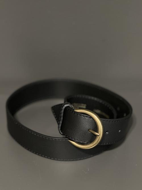 Black Smooth Leather Belt