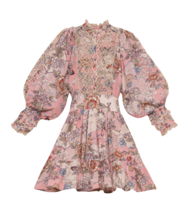 Cotton Slub Mini Dress - Botanical - Image 2