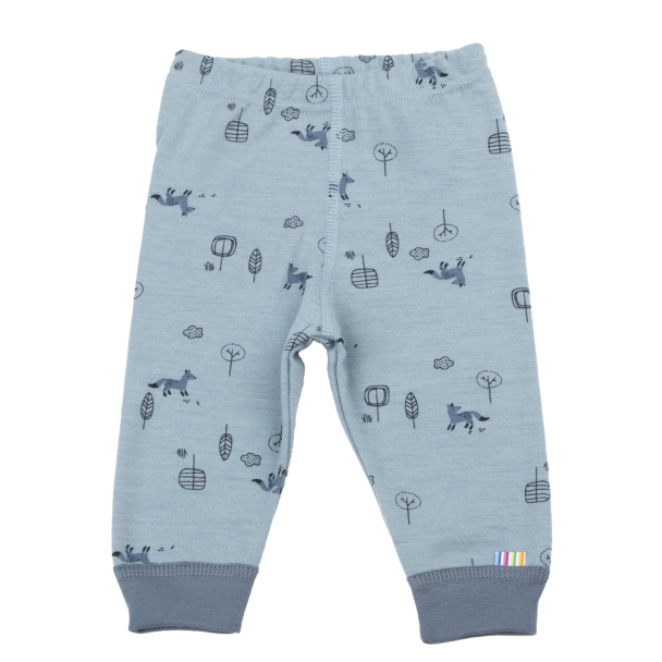 Leggings Ull/Bomull Fox - Blå