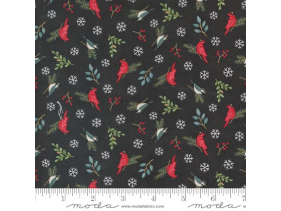 Woodland winter cardinals