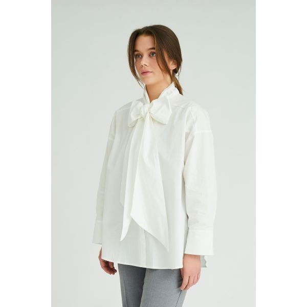 Bow shirt - White