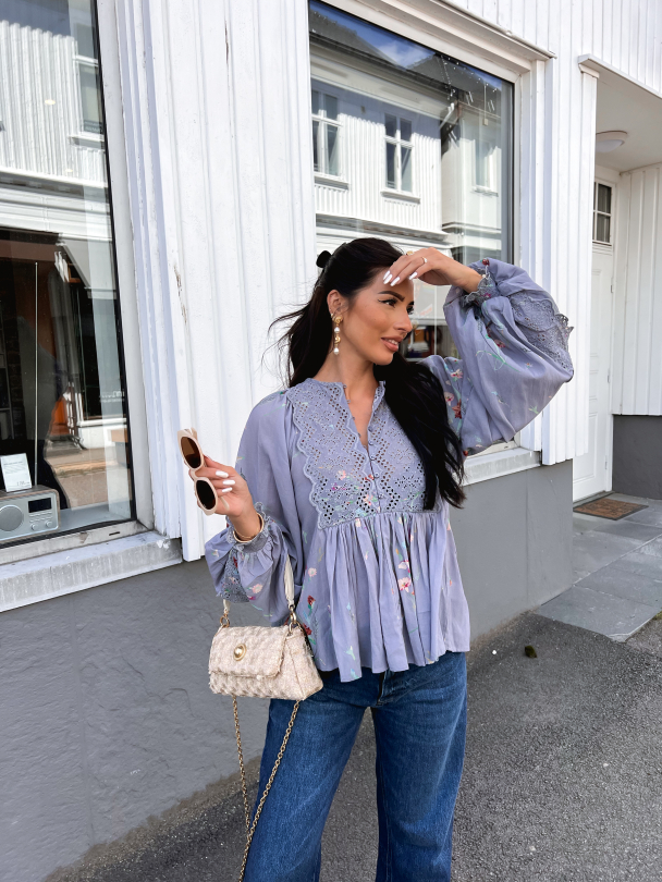 Cotton Slub Blouse - Cloudy Bloom - Image 7