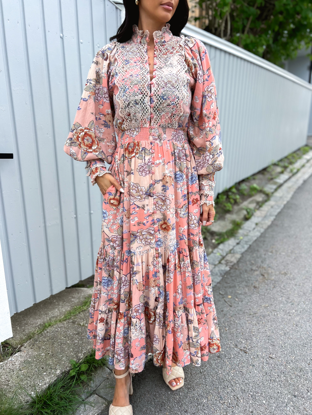Cotton Slub Midi Dress - Botanical - Image 1