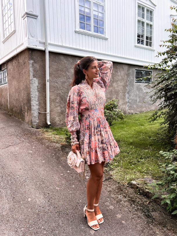 Cotton Slub Mini Dress - Botanical - Image 3
