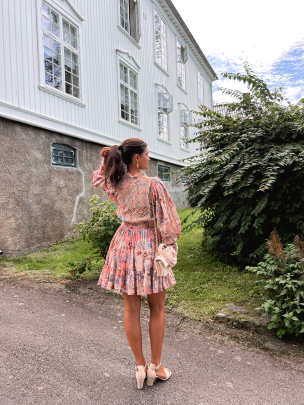 Cotton Slub Mini Dress - Botanical - Image 4