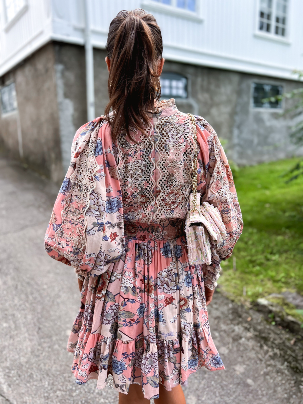 Cotton Slub Mini Dress - Botanical - Image 5