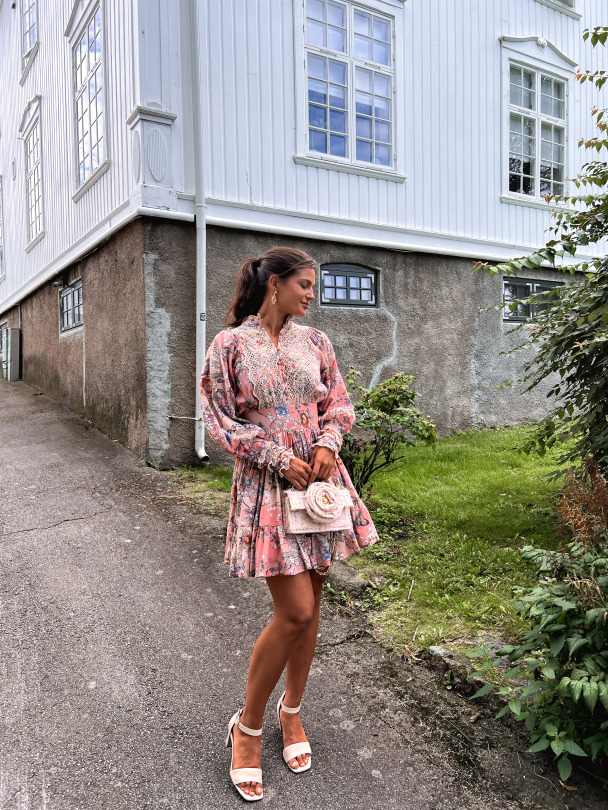 Cotton Slub Mini Dress - Botanical - Image 6