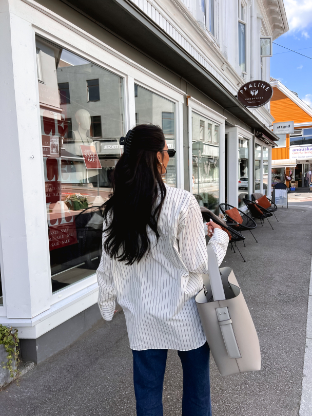 Noelle Shirt - White Pinstripe  - Image 7