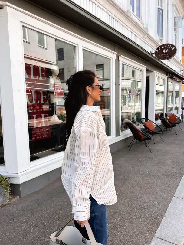 Noelle Shirt - White Pinstripe  - Image 9