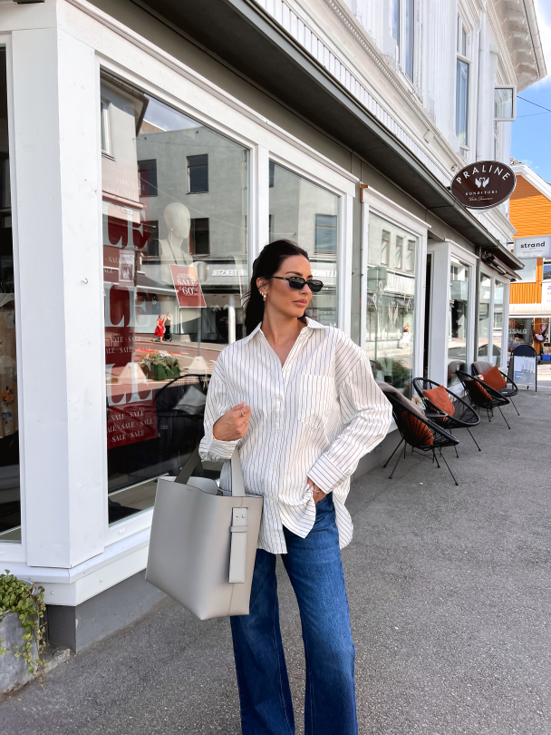 Noelle Shirt - White Pinstripe  - Image 10