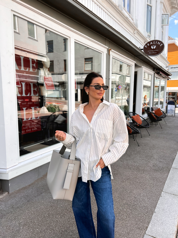 Noelle Shirt - White Pinstripe  - Image 11