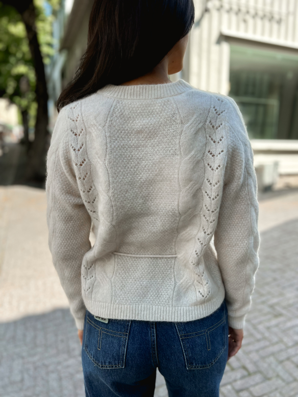 Vera Knit Belt Cardigan - Birch - Image 3