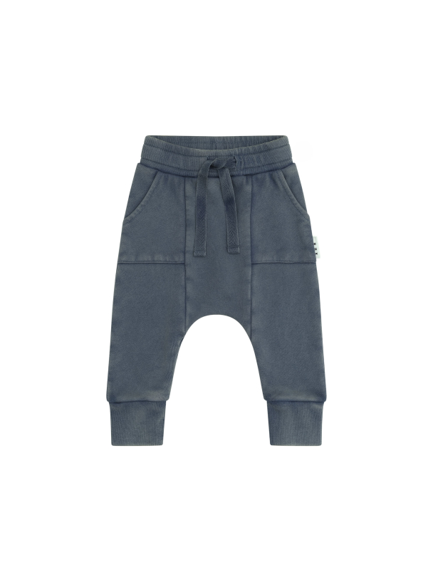 HUXBABY | Pocket Drop Crotch Pant - Washed Navy - Image 1
