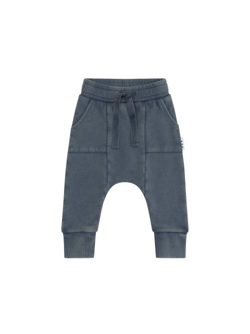 HUXBABY | Pocket Drop Crotch Pant - Washed Navy