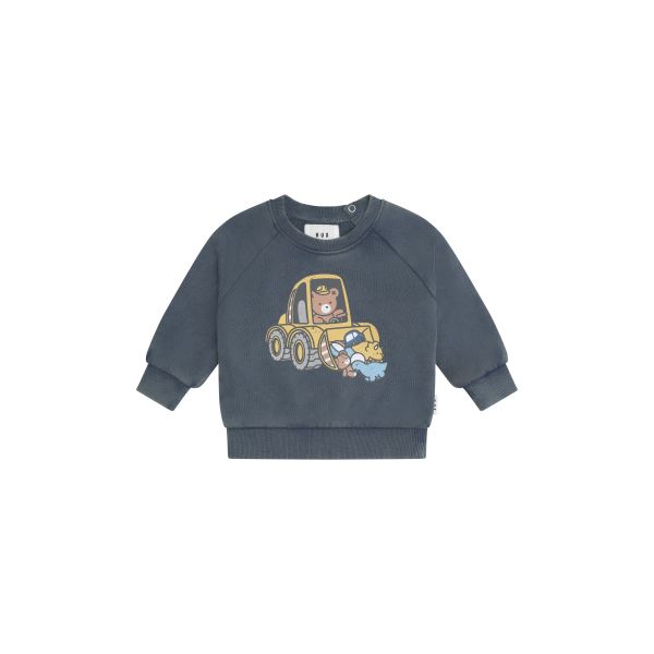 HUXBABY | Digger Hux Sweatshirt - Washed Navy