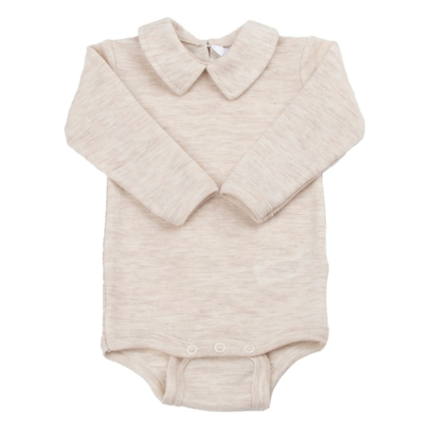 Body m/krage Ull - Creme Melange