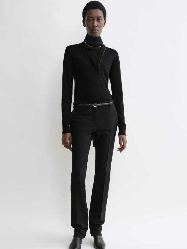 Low-Waist Slim Trousers - Image 1