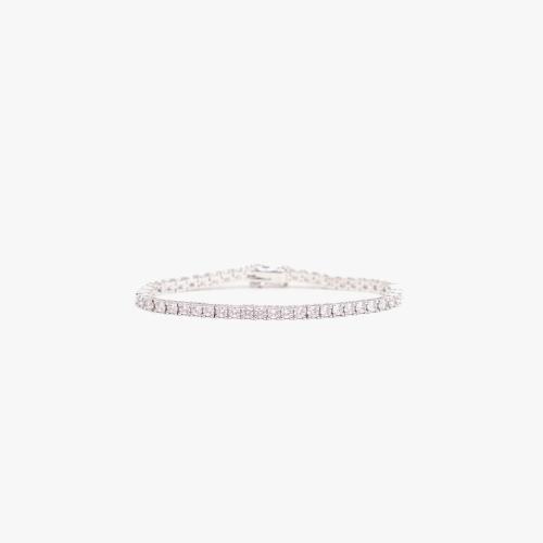 Tennis Bracelet White Silver 