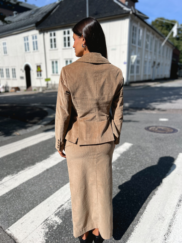Corduroy Pencil Skirt - Olive  - Image 5