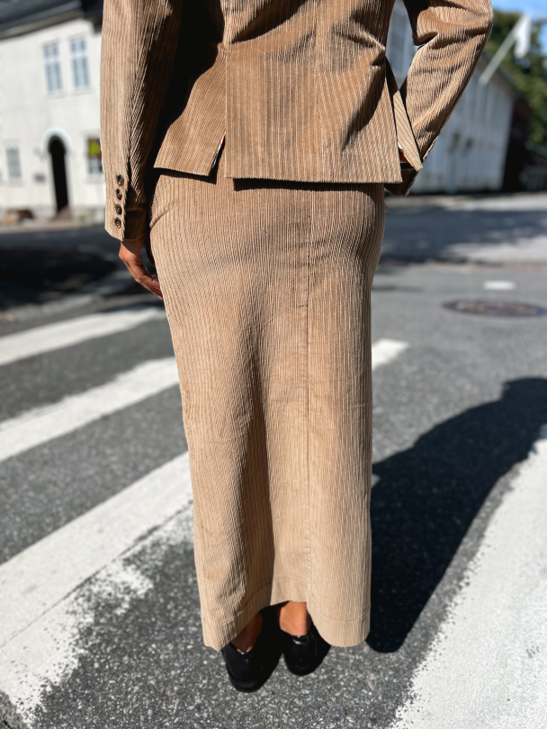 Corduroy Pencil Skirt - Olive  - Image 6