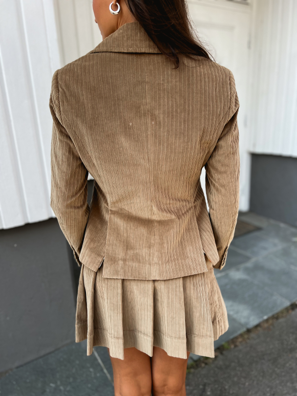 Corduroy Mini Skirt - Olive - Image 8