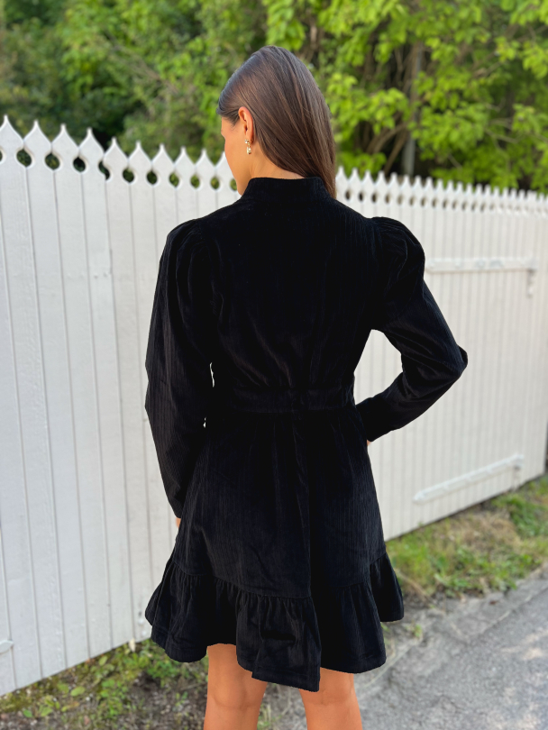 Corduroy Mini Dress - Black  - Image 2
