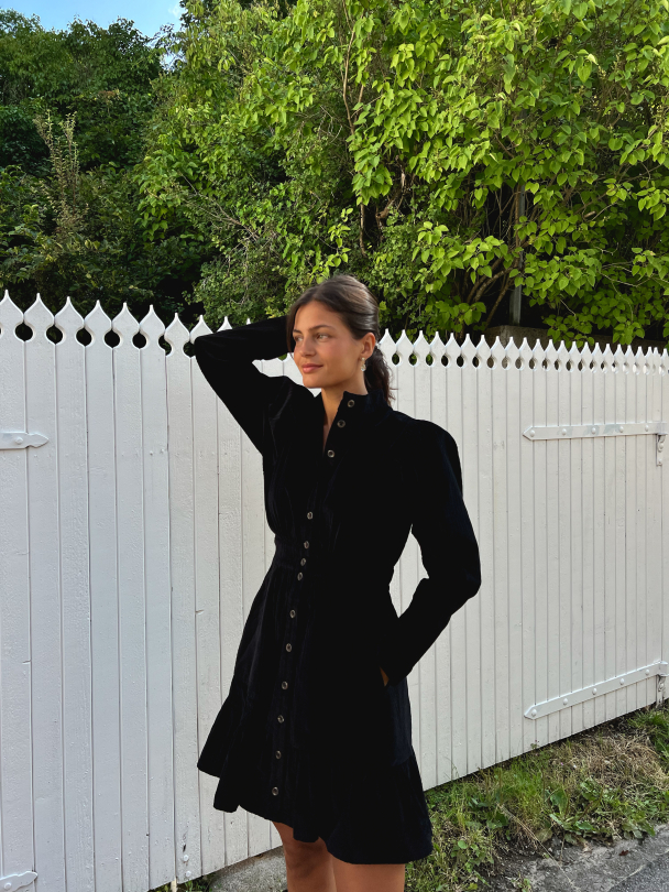 Corduroy Mini Dress - Black  - Image 3