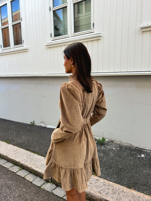 Corduroy Mini Dress - Olive  - Image 4