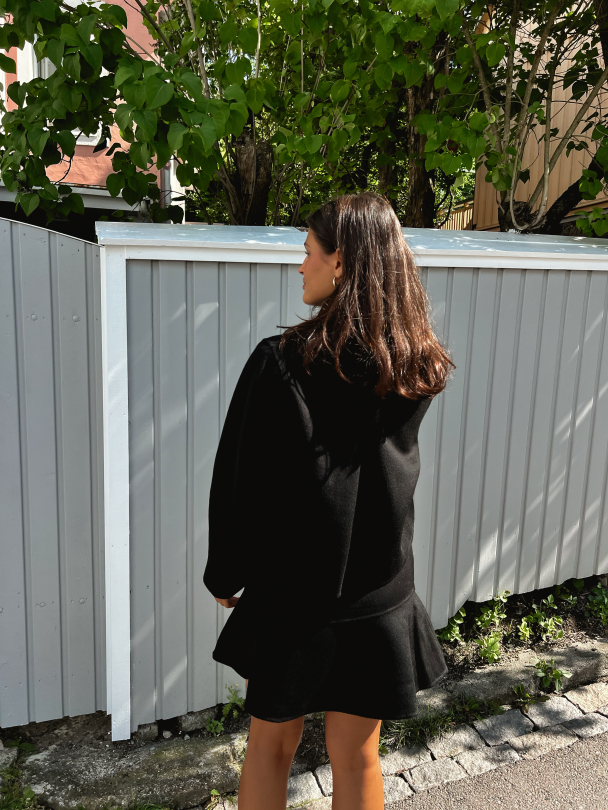 Tailored Flounce Skirt - Black  - Image 3