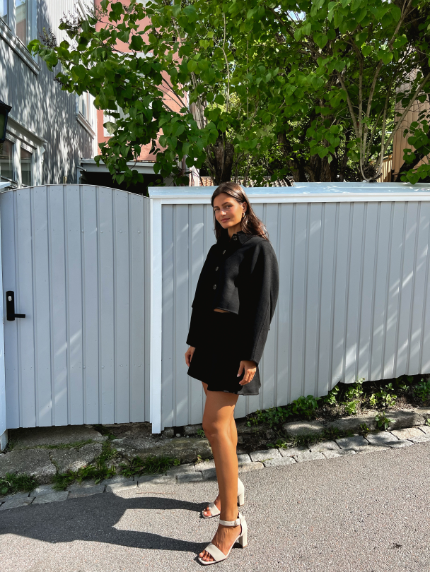 Tailored Flounce Skirt - Black  - Image 4