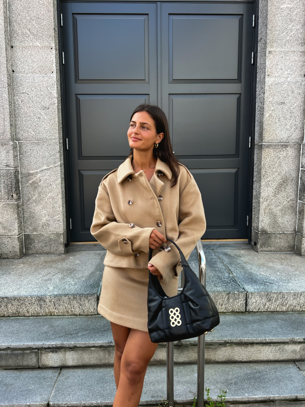 Tailored Mini Skirt - Camel  - Image 4