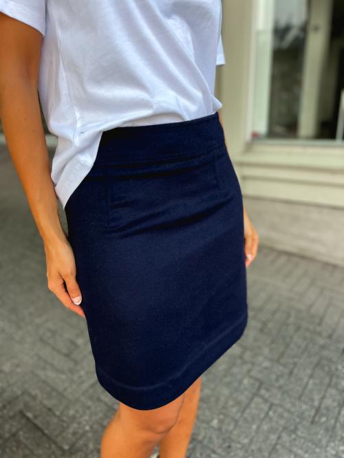 Tailored Mini Skirt - Navy 