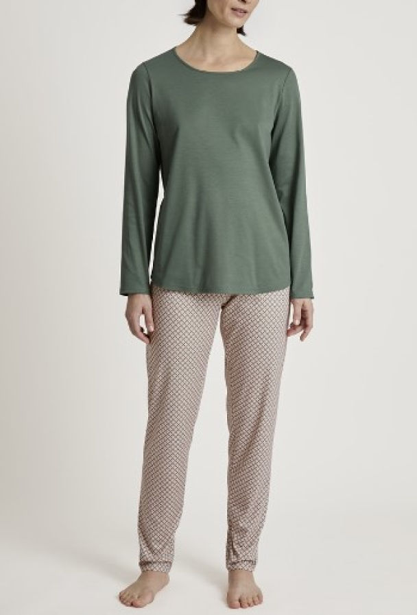 Pysjamas lang erm, Laurel green - Image 1