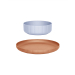 Pullo Plate & Bowl-sett - Caramel / Ice Blue