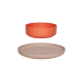 Pullo Plate & Bowl-sett -  Rose / Apricot