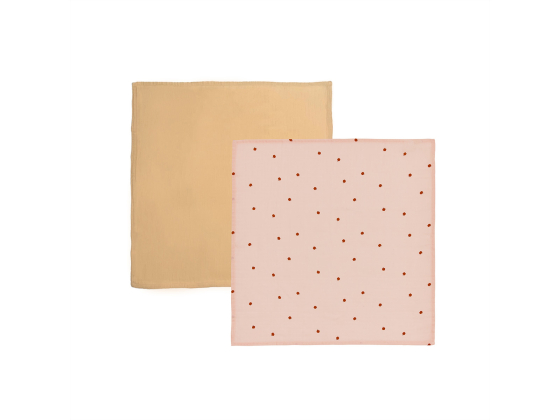 Yummy Muslin, 2-pk - Rose / Fudge