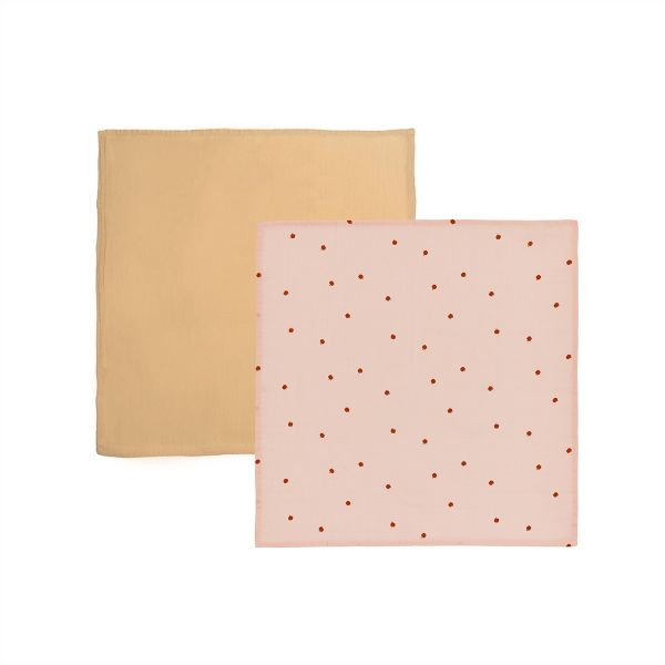 Yummy Muslin, 2-pk - Rose / Fudge