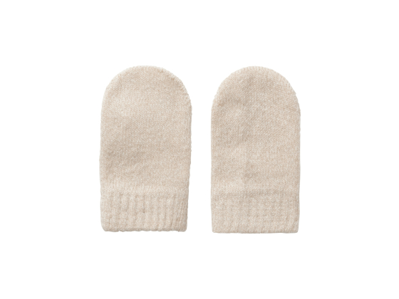 Gene Knit Baby Mittens, Sandshell Melange - Lil' Atelier