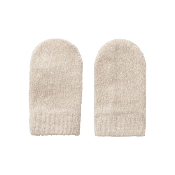 Gene Knit Baby Mittens, Sandshell Melange - Lil' Atelier