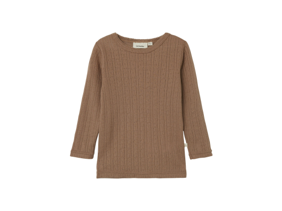 Naima Wool Top, Beaver Fur - Lil' Atelier