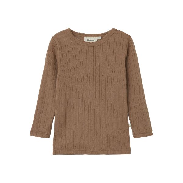 Naima Wool Top, Beaver Fur - Lil' Atelier