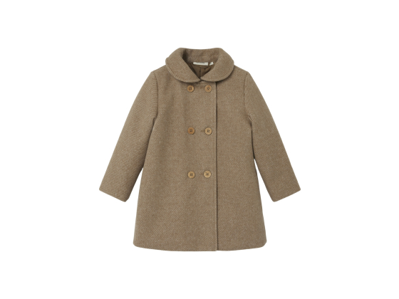 Nalina Long Jacket, Travertine Melange - Lil' Atelier