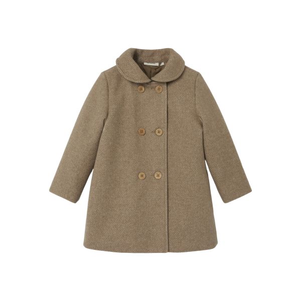 Nalina Long Jacket, Travertine Melange - Lil' Atelier