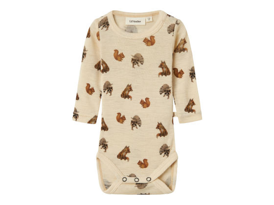 Nimo Slim Wool Body med dyr, Sandshell - Lil' Atelier