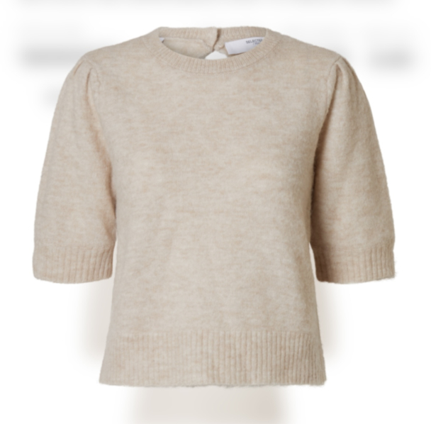 Lulu Open Back Knit O-Neck - Birch  - Image 3