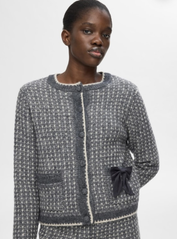 Sine Knit Cardigan - Volcanic Ash  - Image 2