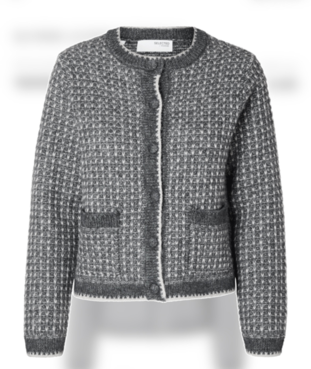 Sine Knit Cardigan - Volcanic Ash  - Image 3
