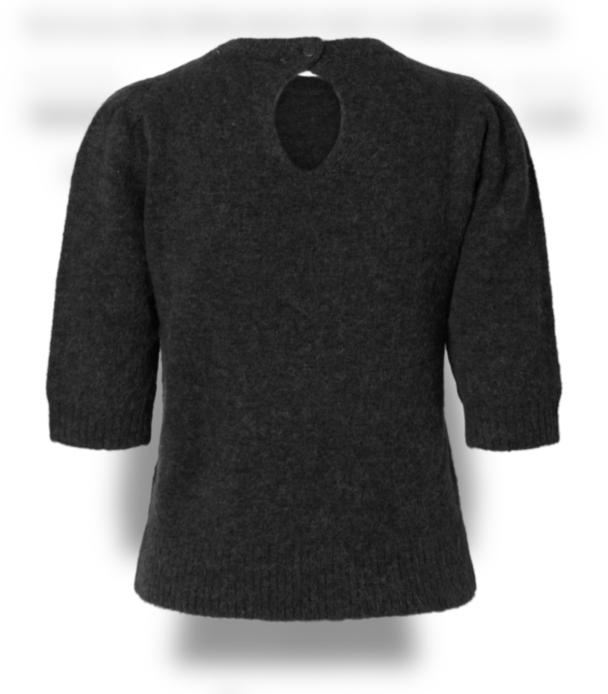 Lulu Open Back Knit O-Neck - Volcanic Ash  - Image 2