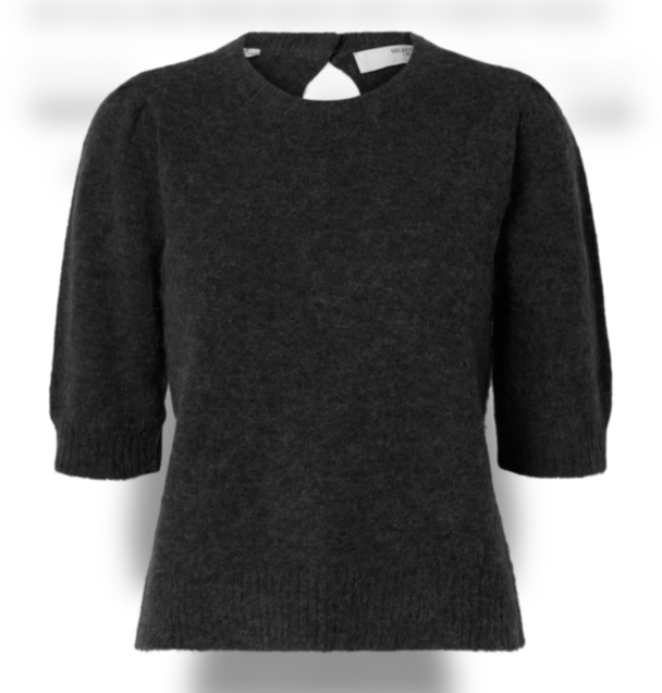 Lulu Open Back Knit O-Neck - Volcanic Ash  - Image 3